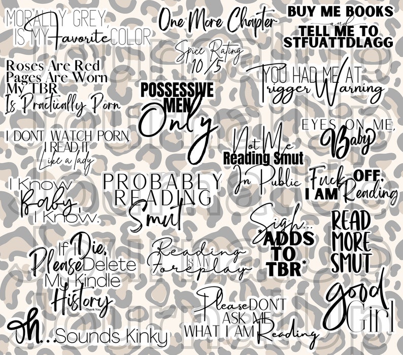 Buchtok PNG. 20oz Becher PNG. Booktok Zitate PDF. Booktok Sticker. Dunkle Romantik. Schmutz Sticker. Smut png. Buchtok png. Würzige Romantik. Bild 4