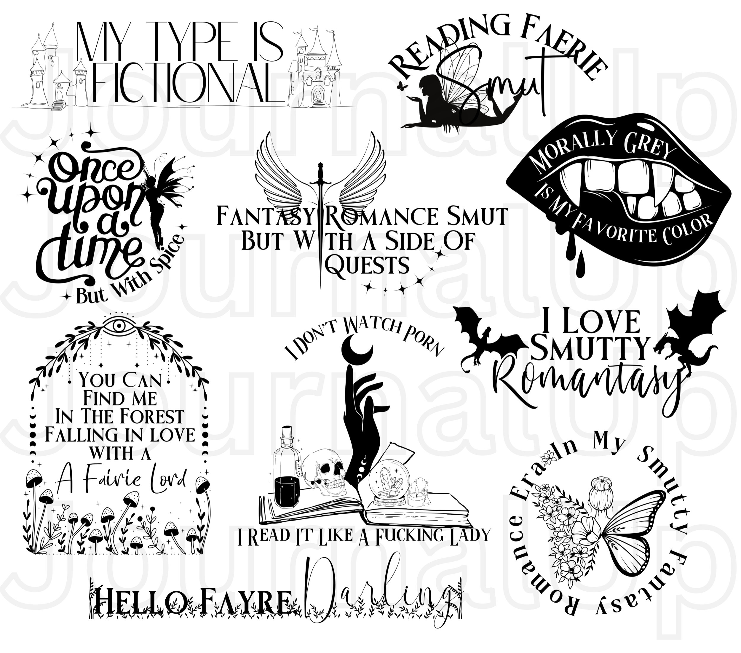 Fantasy Smut 20oz Tumbler Design. Smut PNG. Dark Romance. Spicy Romance
