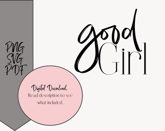 Booktok PNG, SVG & PDF. Good Girl. Booktok Stickers. Spicy Romance. Dark Romance. Booktok Smut. Digital Download.