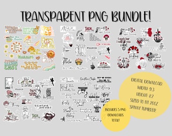 TRANSPARENT BUNDLE! 20 oz Skinny Tumbler Design W:9.3xH8.2 Smut Sticker PNG Download. Booktok. Kindle Stickers. Booktok png. Booktok sticker