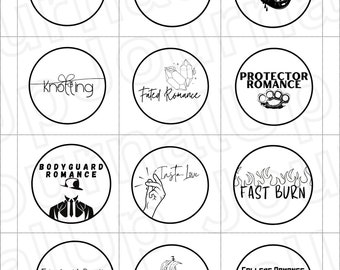 Spicy Romance. 2 INCH Circle Tropes. Great for Journaling. Spicy Romance Stickers. Dark Romance Stickers. Smut PNG. Booktok. Booktok PNG.