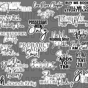 Booktok PNG. 20oz Tumbler PNG. Booktok Quotes PDF. Booktok Stickers. Dark Romance. Smut Stickers. Smut png. Booktok png. Spicy Romance.