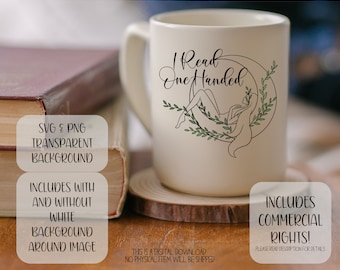 Ich lese einhändig. Booktok Smut PNG/SVG. Dunkle Romantik. Würzige Romantik. Bücherwurm Sticker. Kindle-Aufkleber. Schmutz Sticker. Booktok Smut.