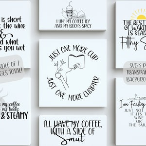 Coffee, Wine and Smut BUNDLE! PNG/SVG. Spicy Romance. Dark Romance. Smut Stickers. Kindle Stickers. Bookish Stickers. Smut png. Booktok svg.