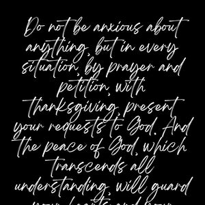 Philippians 4:6-7 (Black Background)