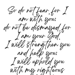 Isaiah 41:10 (White & Black Background)