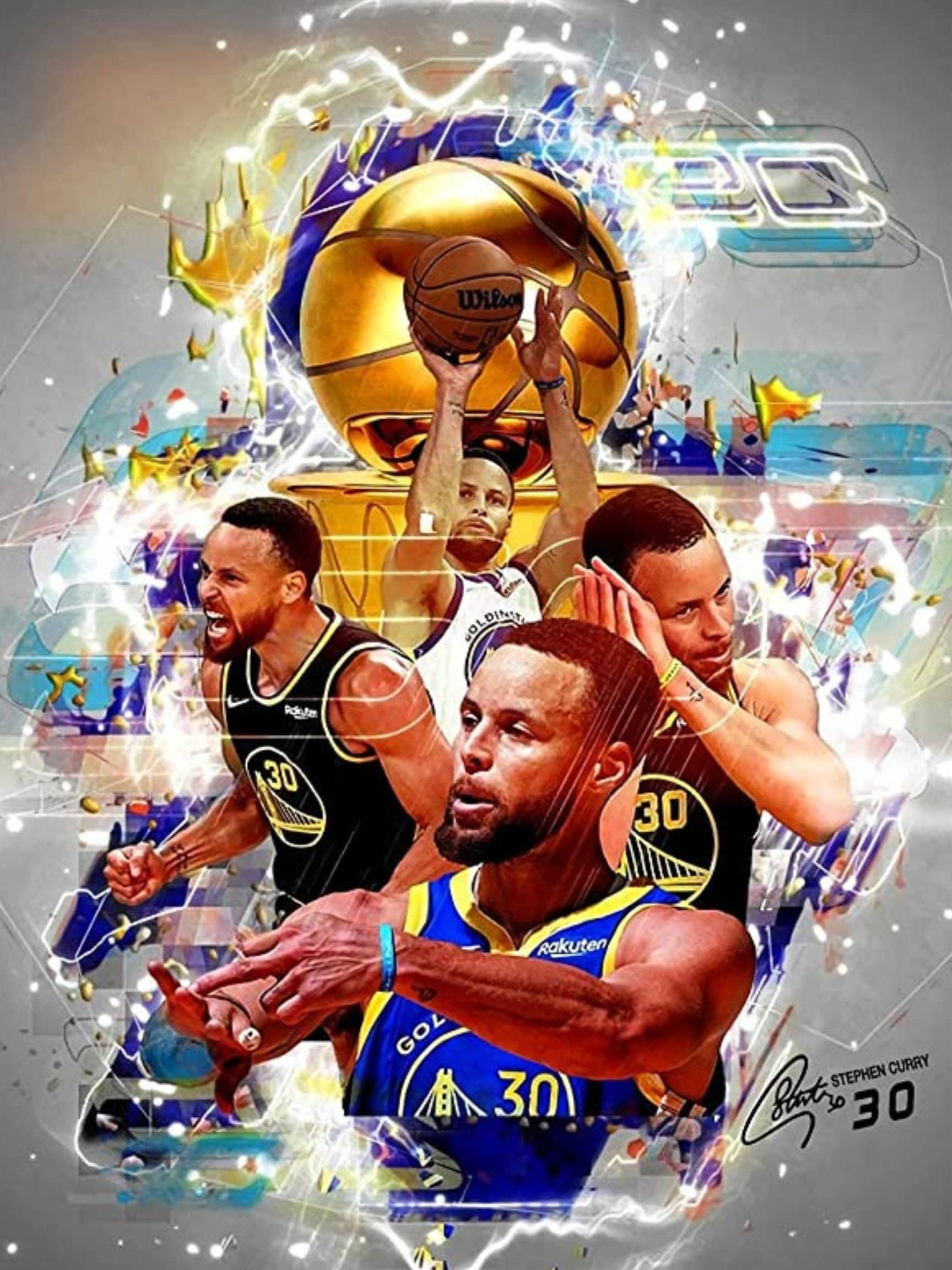 Stephen Curry Championship Wallpaper Etsy Australia
