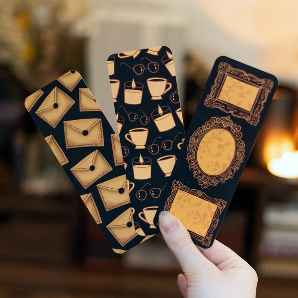 Vintage Inspired Bookmarks | Wax Sealed Letters | Vintage Frames | Tea Candles Glasses | Gift for readers