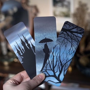 Gothic Moody Bookmarks | Set of 3 | Individual | Gift for Mystery Horror Fantasy Readers | Book Lovers