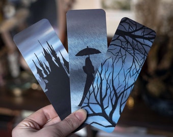 Gothic Moody Bookmarks | Set of 3 | Individual | Gift for Mystery Horror Fantasy Readers | Book Lovers