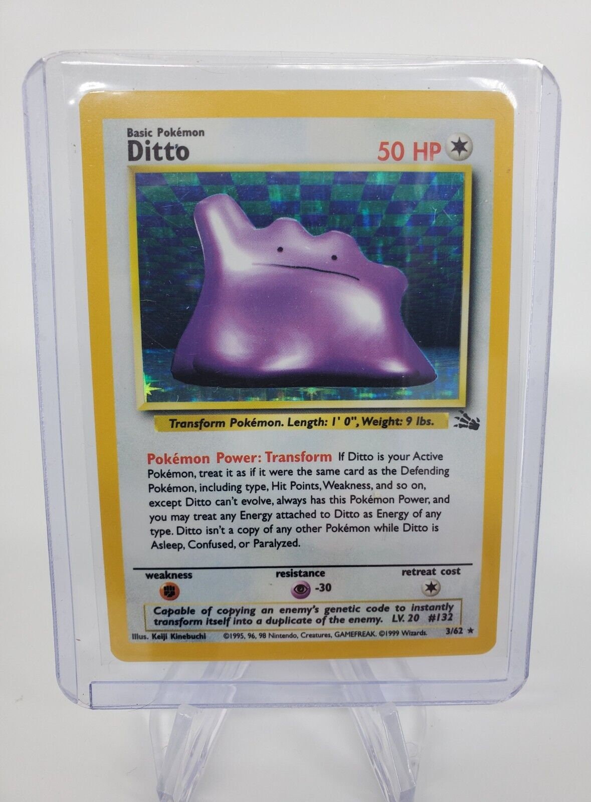 Ditto Metamorph Pokemon Custom Card Holo French English Print 