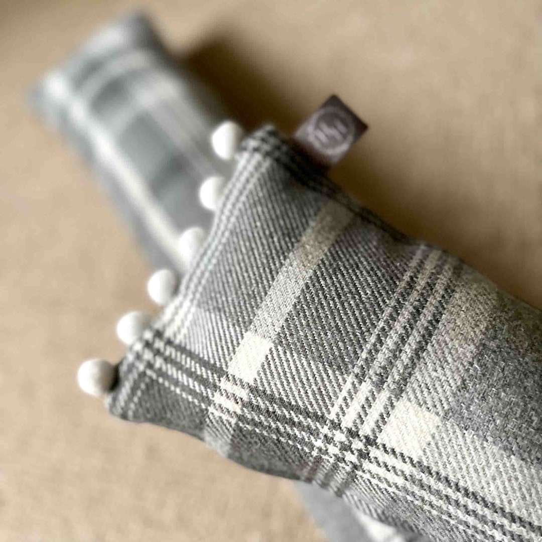 Draught Excluders in Grey Tartan, Chic Personalised Homewares Etsy