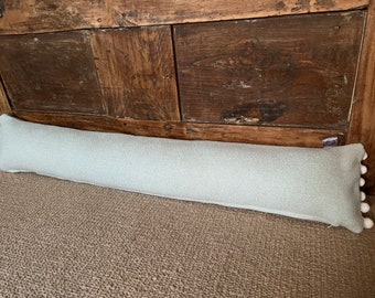 Draft Excluder in Duck Egg Tweed, luxe gepersonaliseerde woonaccessoires, blauwe Draft Excluders