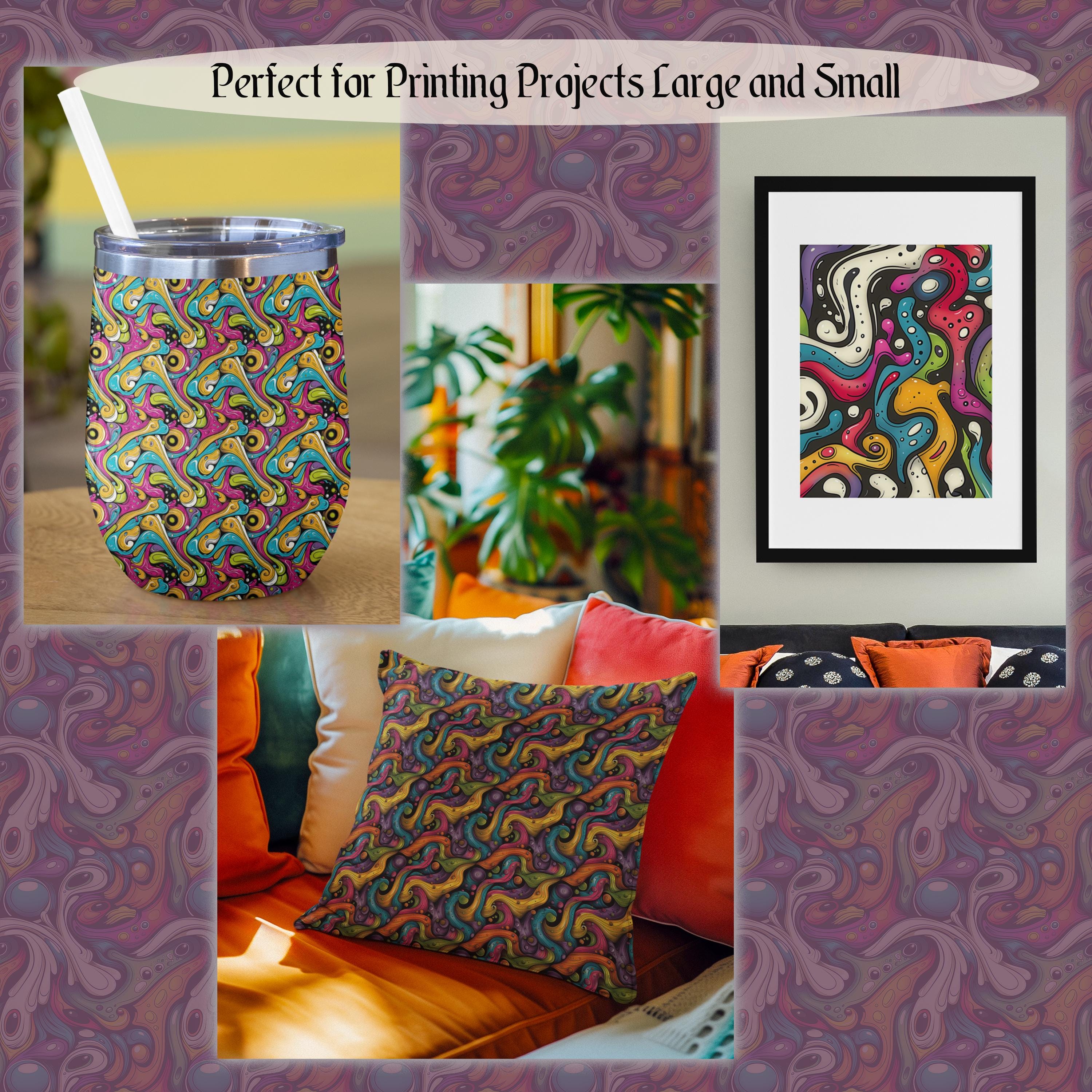 Boho Loopy Swoops Digital Paper Seamless Patterns Set of 20 Digital Jpg ...