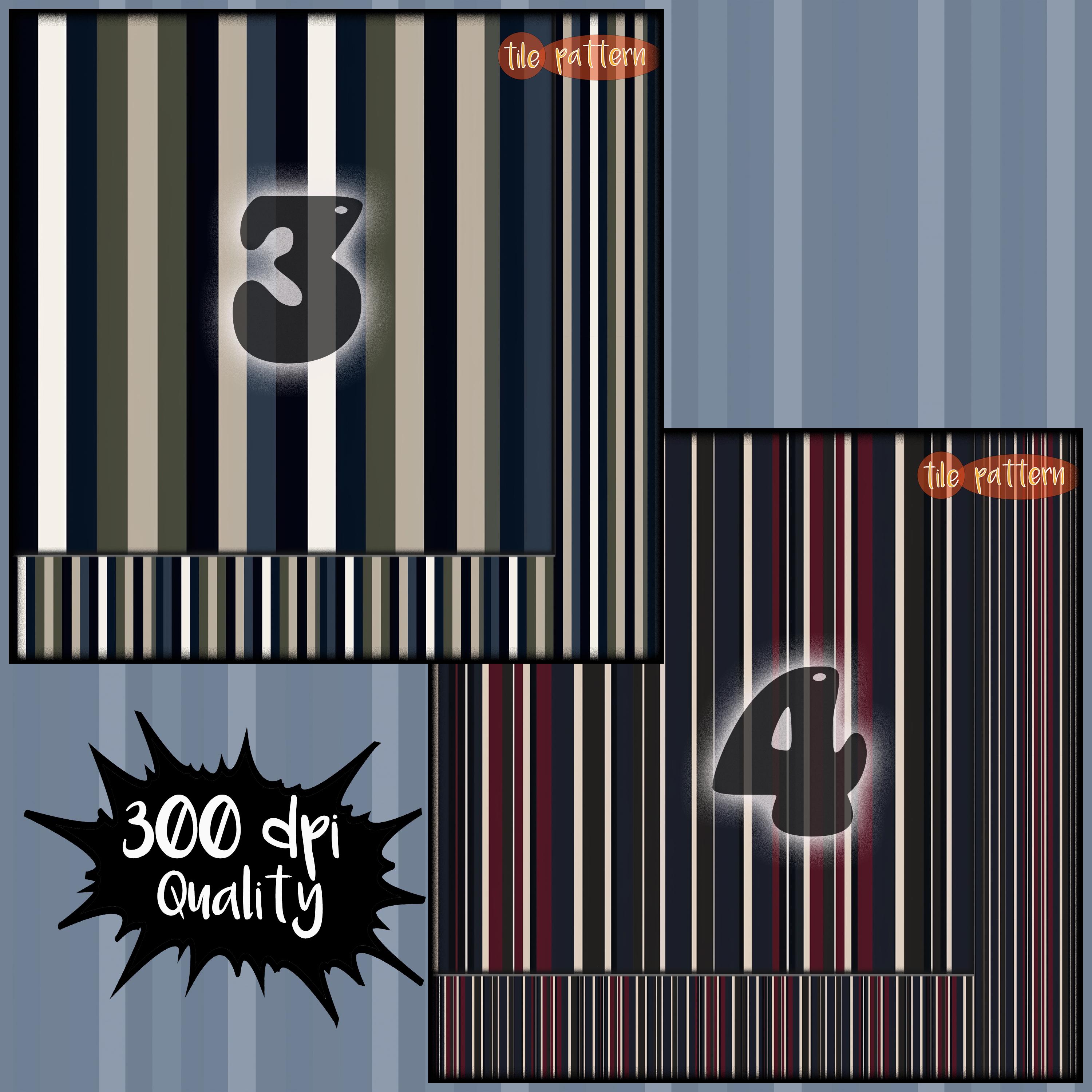 Manly Line Pattern Manly Stripes Navy Digital Paper Set of 20 Downloadable Seamless ...