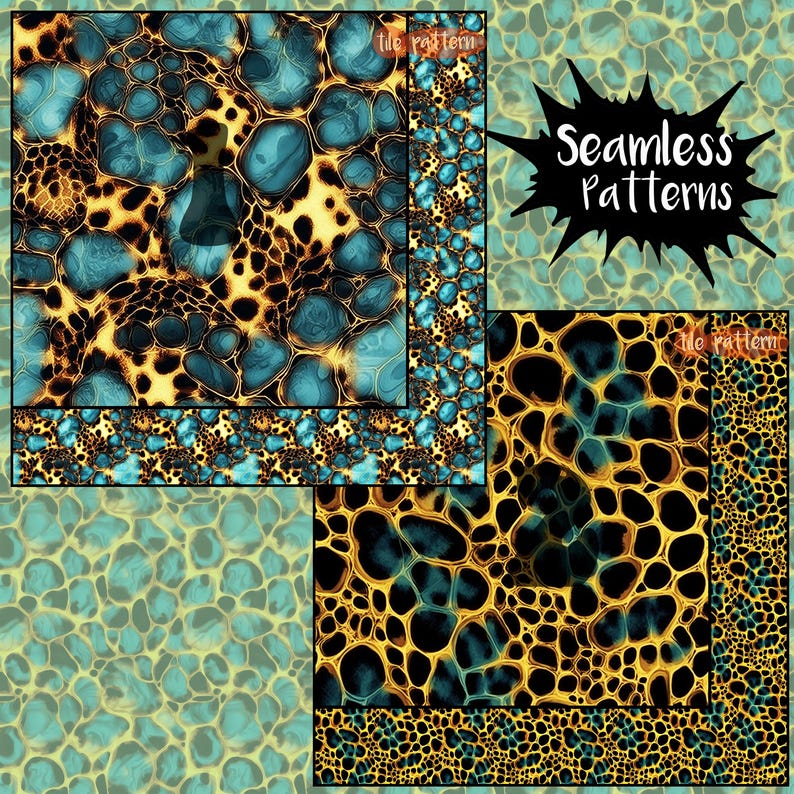 Tortoise Shell Digital Paper Set of 20 Jpg Seamless Patterns Washed in ...