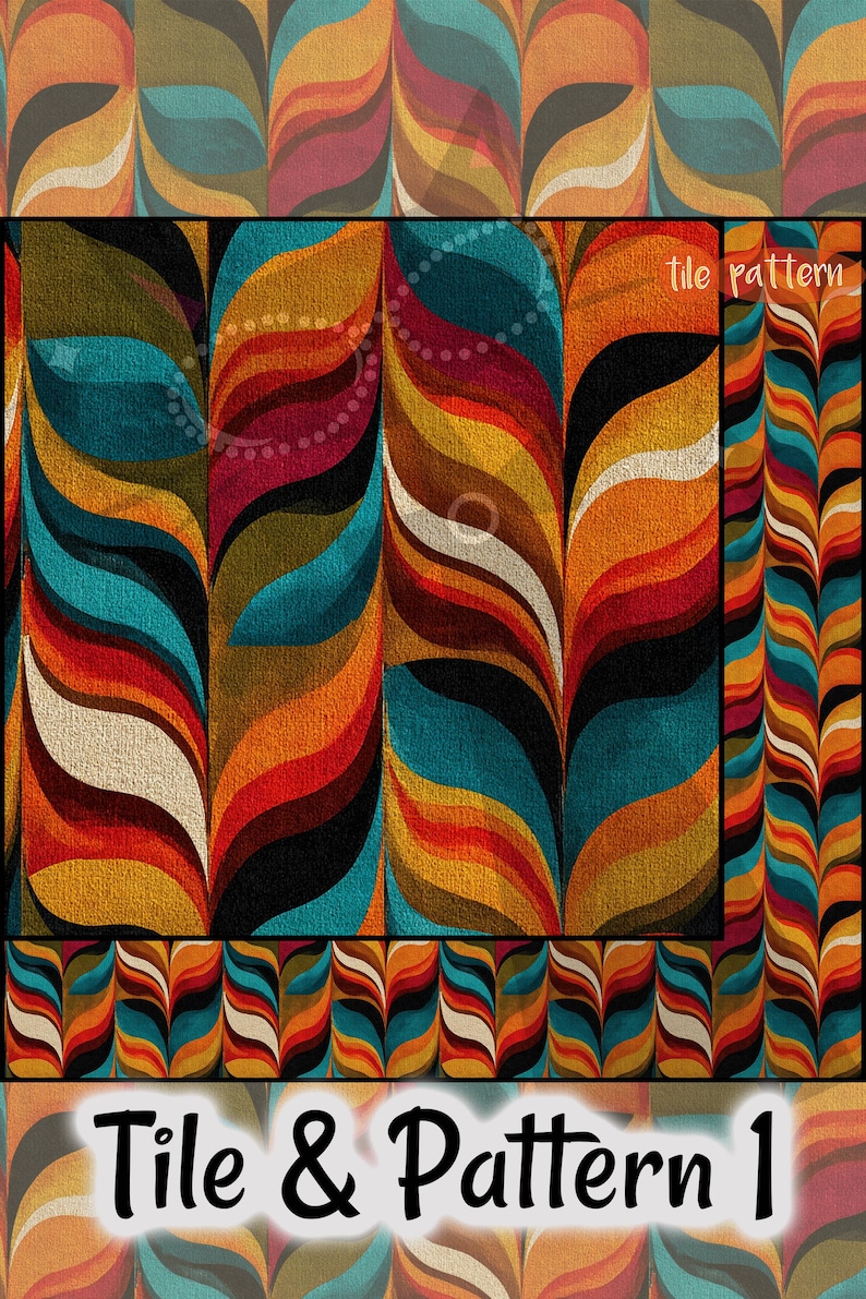 70's Carpet Patterns Digital Paper Set of 20 Jpg Seamless MCM Designs ...