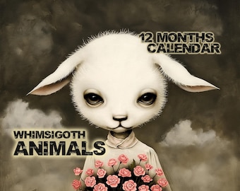 Calendario da parete 2027 Animali Whimsigoth Cuccioli dello zoo stravaganti