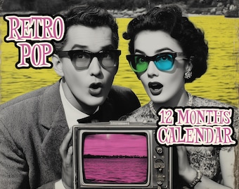 Retro pop-art wandkalender 2027 | Vibes uit de moderne atoomtijd uit het midden van de eeuw
