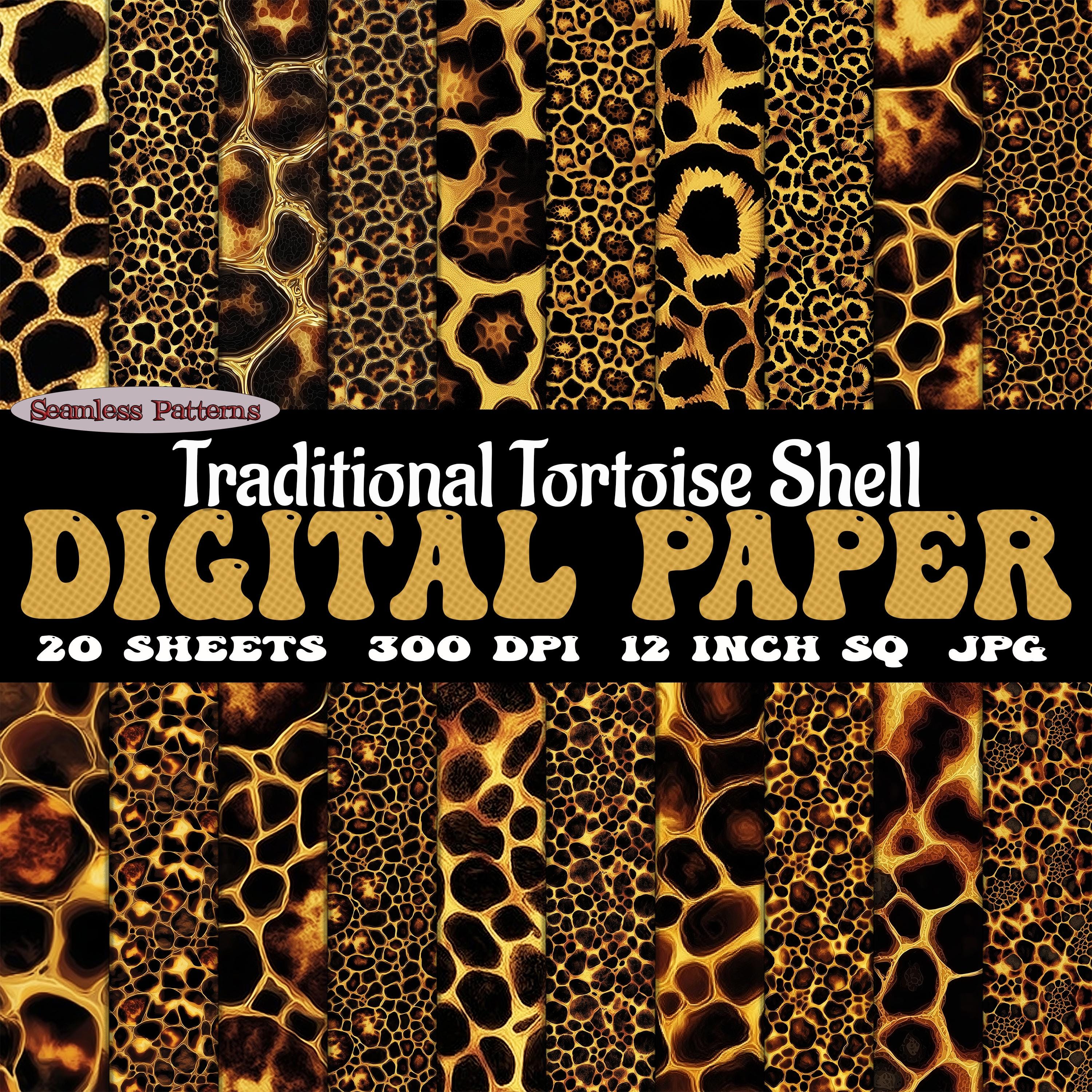 Tortoise Shell Digital Paper Set of 20 Jpg Seamless Patterns in