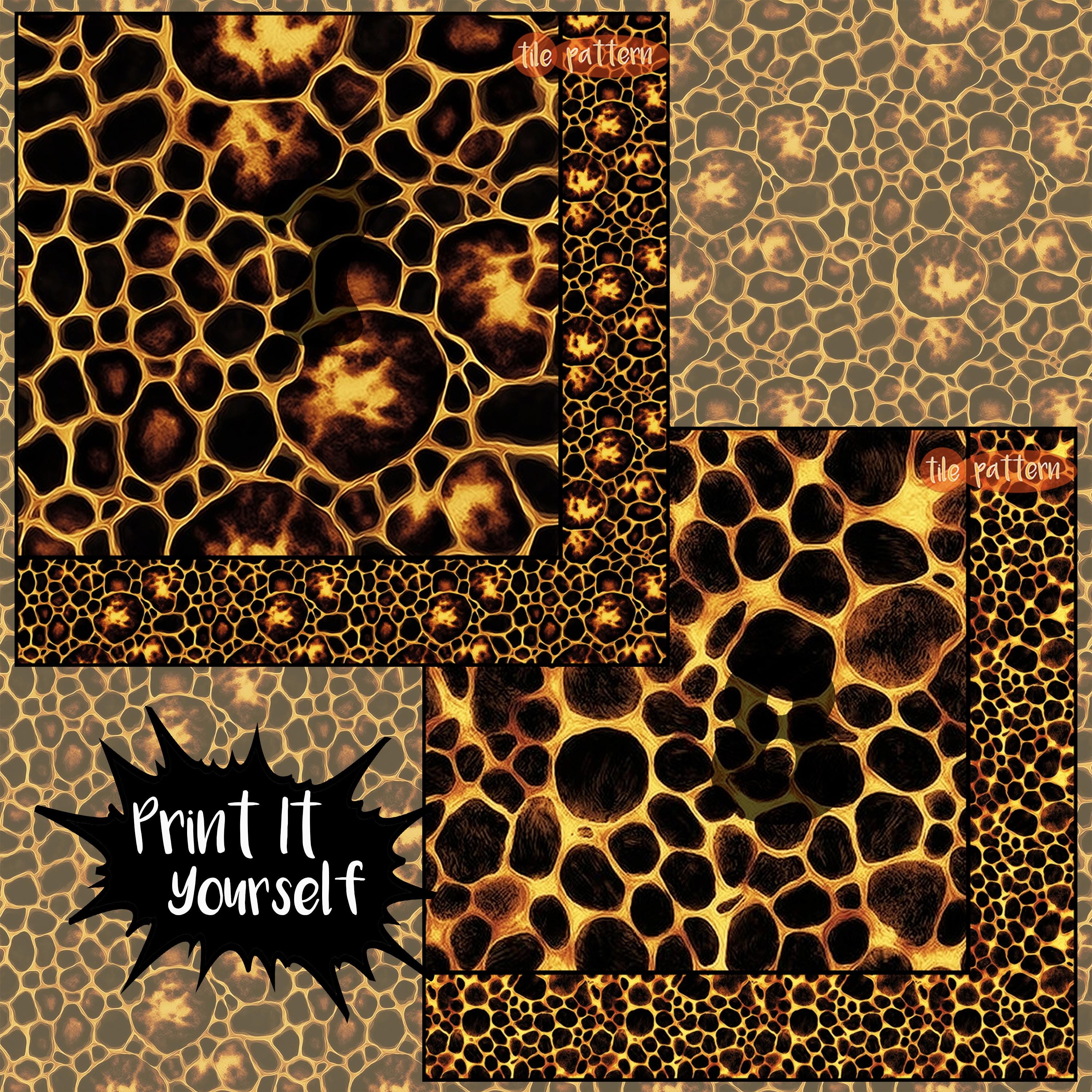 Tortoise Shell Digital Paper Set of 20 Jpg Seamless Patterns in