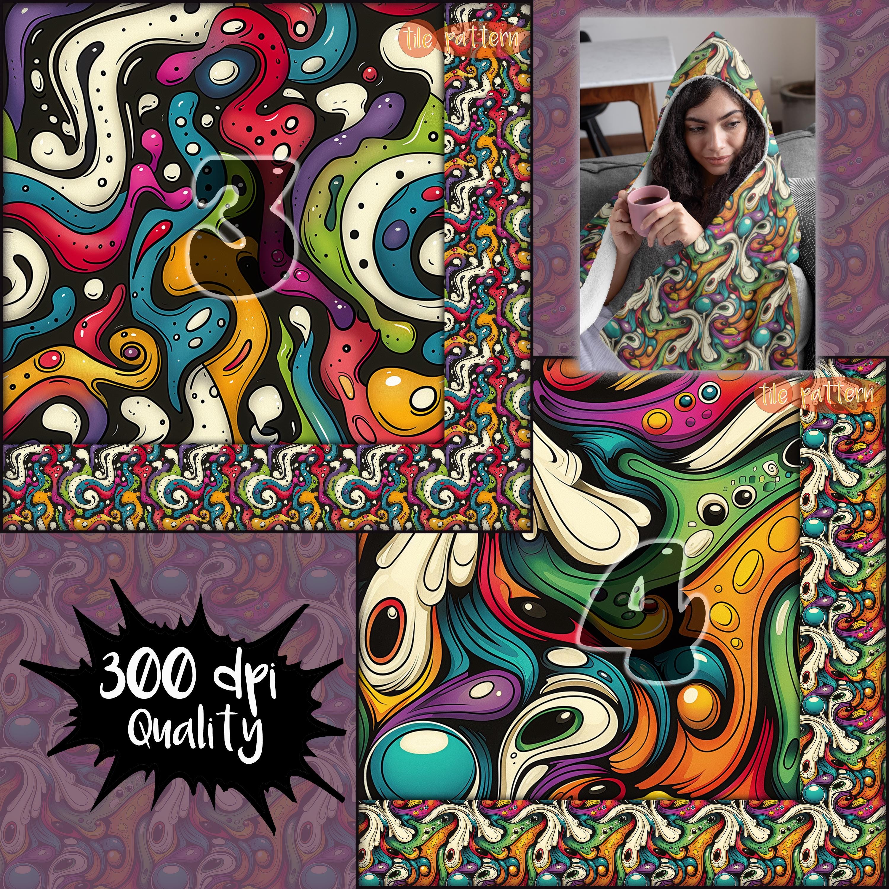 Boho Loopy Swoops Digital Paper Seamless Patterns Set of 20 Digital Jpg ...