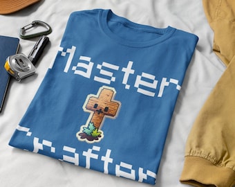 Master Crafter Kids Minecraft inspired Easter tshirt