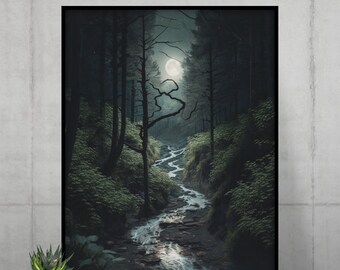 Fantasy Forest Digital Art Print