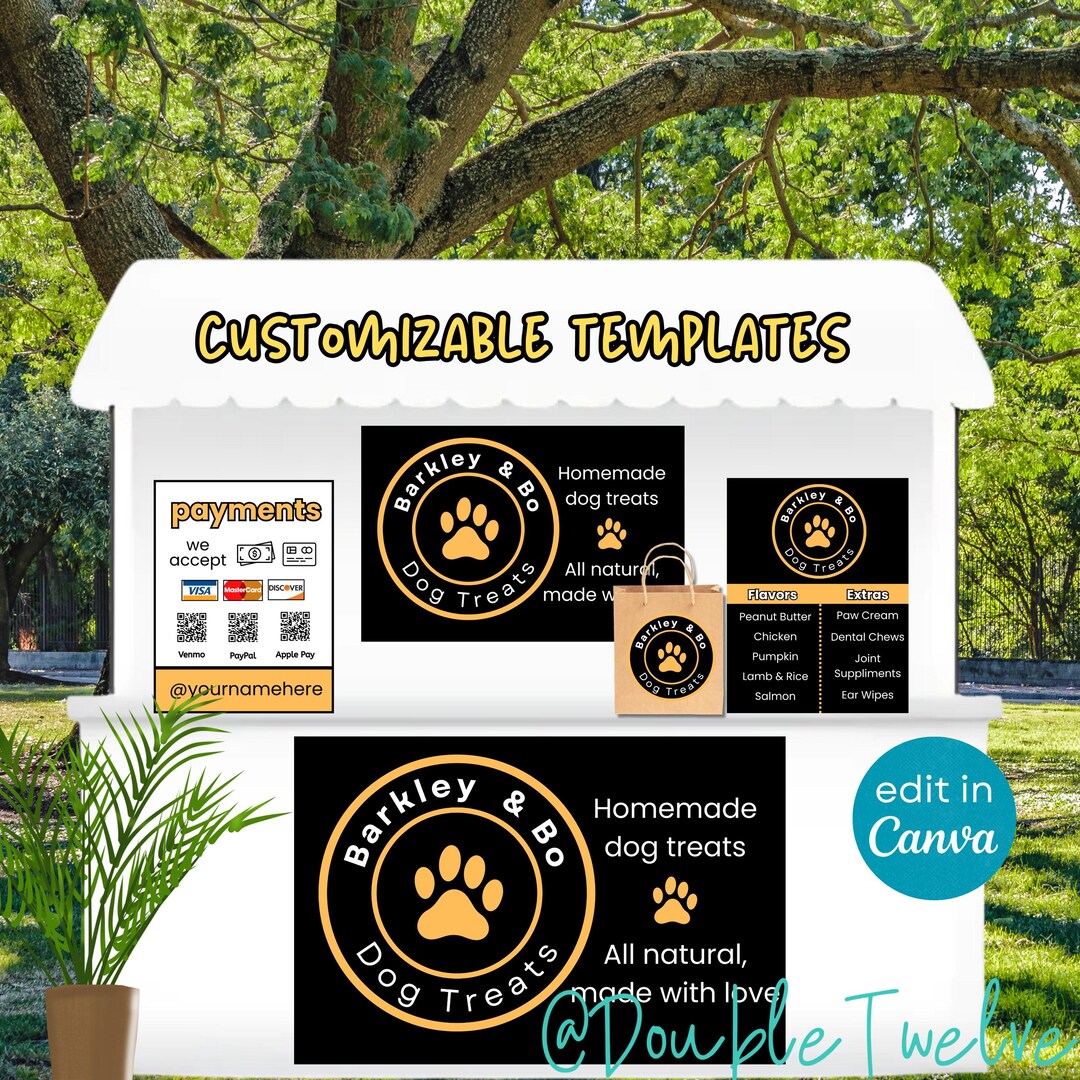 Small Business Signs Bundle, Vendor Booth Sign Templates, Printable ...