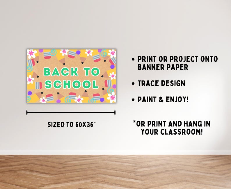 Back to School Banner Template, First Day of School Photo Op Sign ...