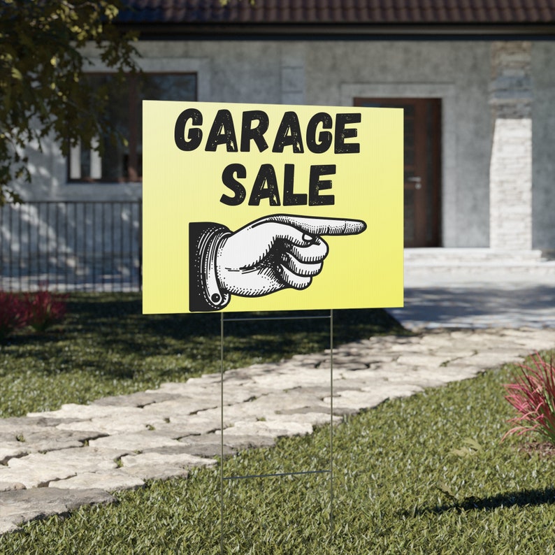 Printable Garage Sale Sign, Yard Signs, Vintage Garage Sale, DIY Print