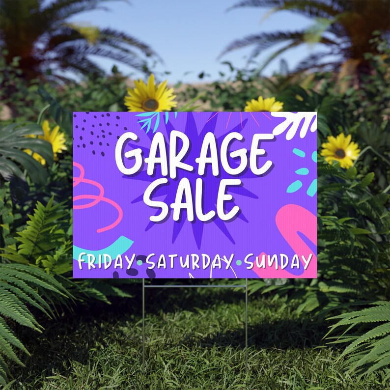 Printable Garage Sale Sign Community Garage Sale - Etsy
