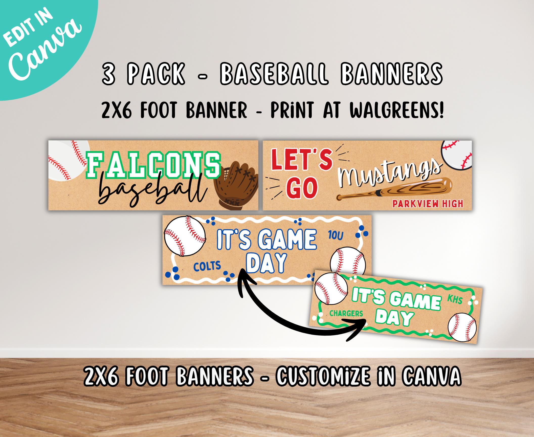 Baseball Printable Banners, 2x6 Foot - Print at Walgreens Banner ...