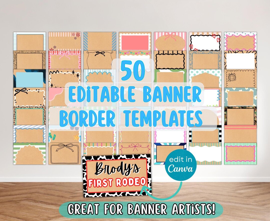 Project and Paint Banner Borders, Painted Banner Mockups Value Pack ...