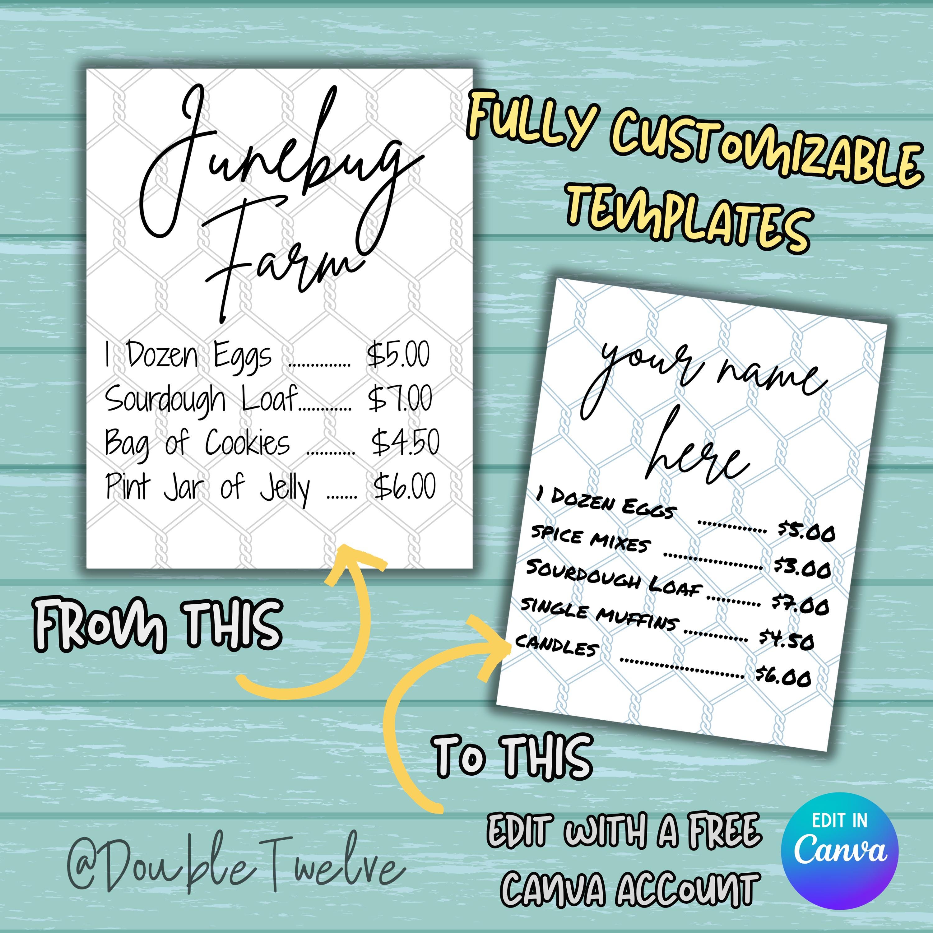 Farm Stand Signs Bundle, Farming Business Store Printables, Scan to Pay ...