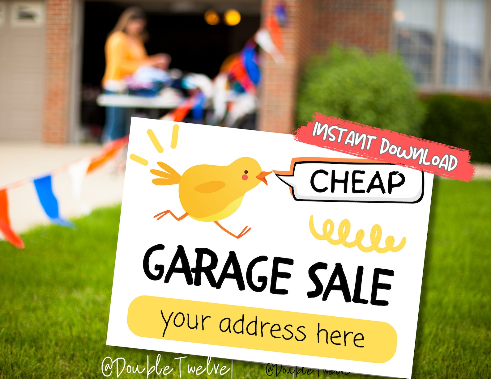 Funny Garage Sale Signs, Editable Template, Moving Sale, DIY Garage