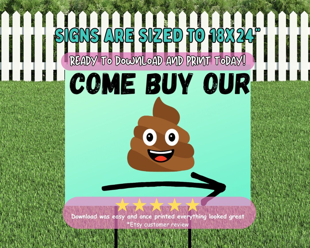 Funny Garage Sale Sign, Printable Yard Sale Banner, Community Garage ...