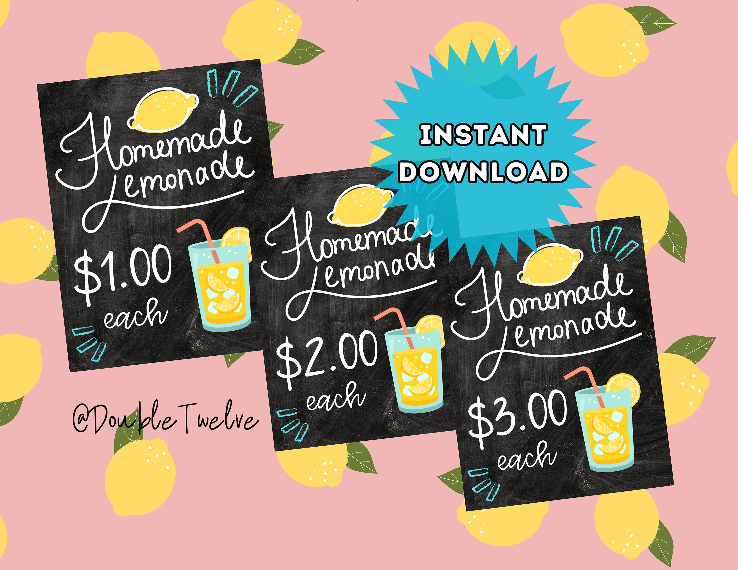 Lemonade Flag 3x5 FT - Polyester Advertising Sign For Concession Stand, Drink Bar