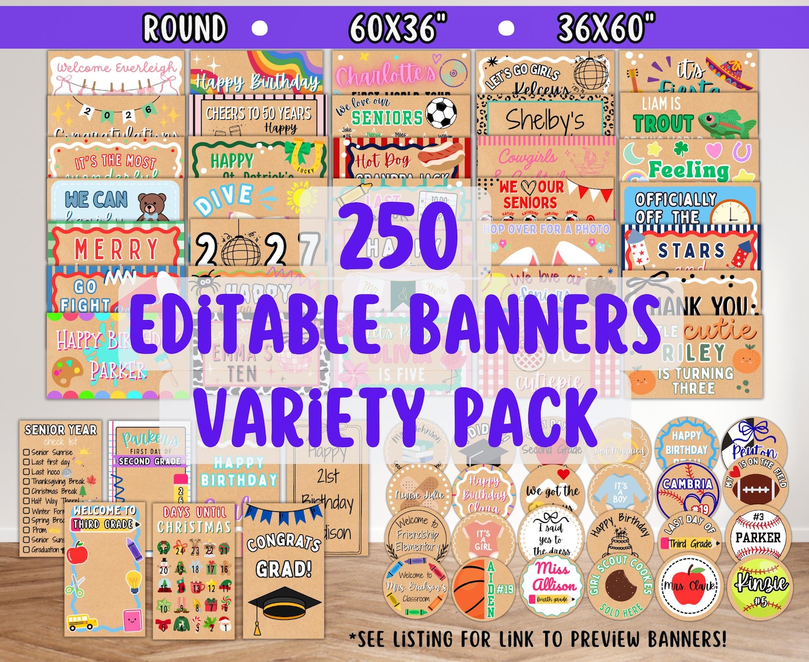 Project & Paint Banner Mockups Pack, 250 Painted Banner Templates ...