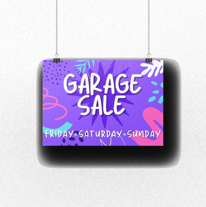 Printable Garage Sale Sign Community Garage Sale - Etsy