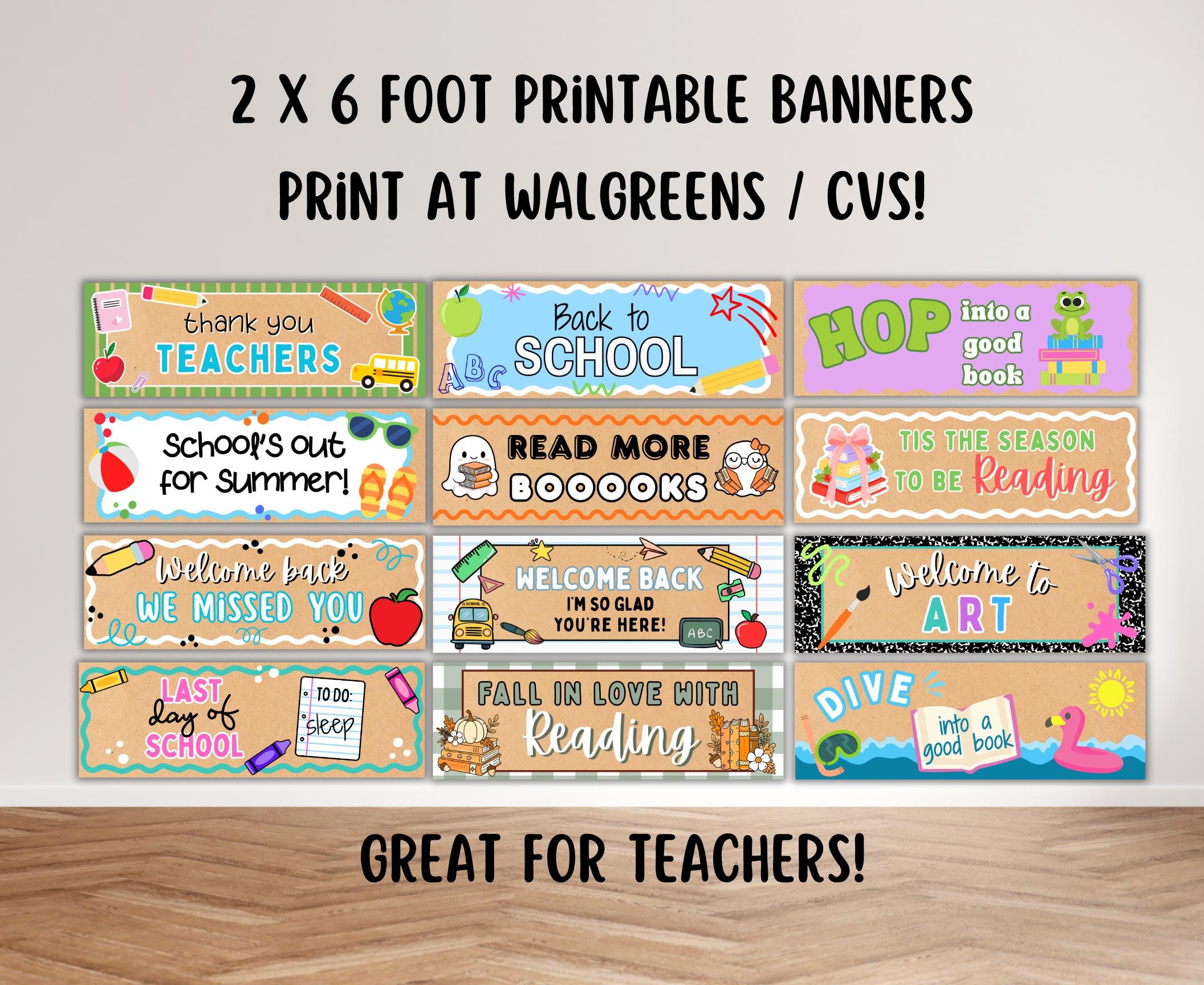 Printable Banners for Teachers, 2x6 Foot Banners - Print at Walgreens ...