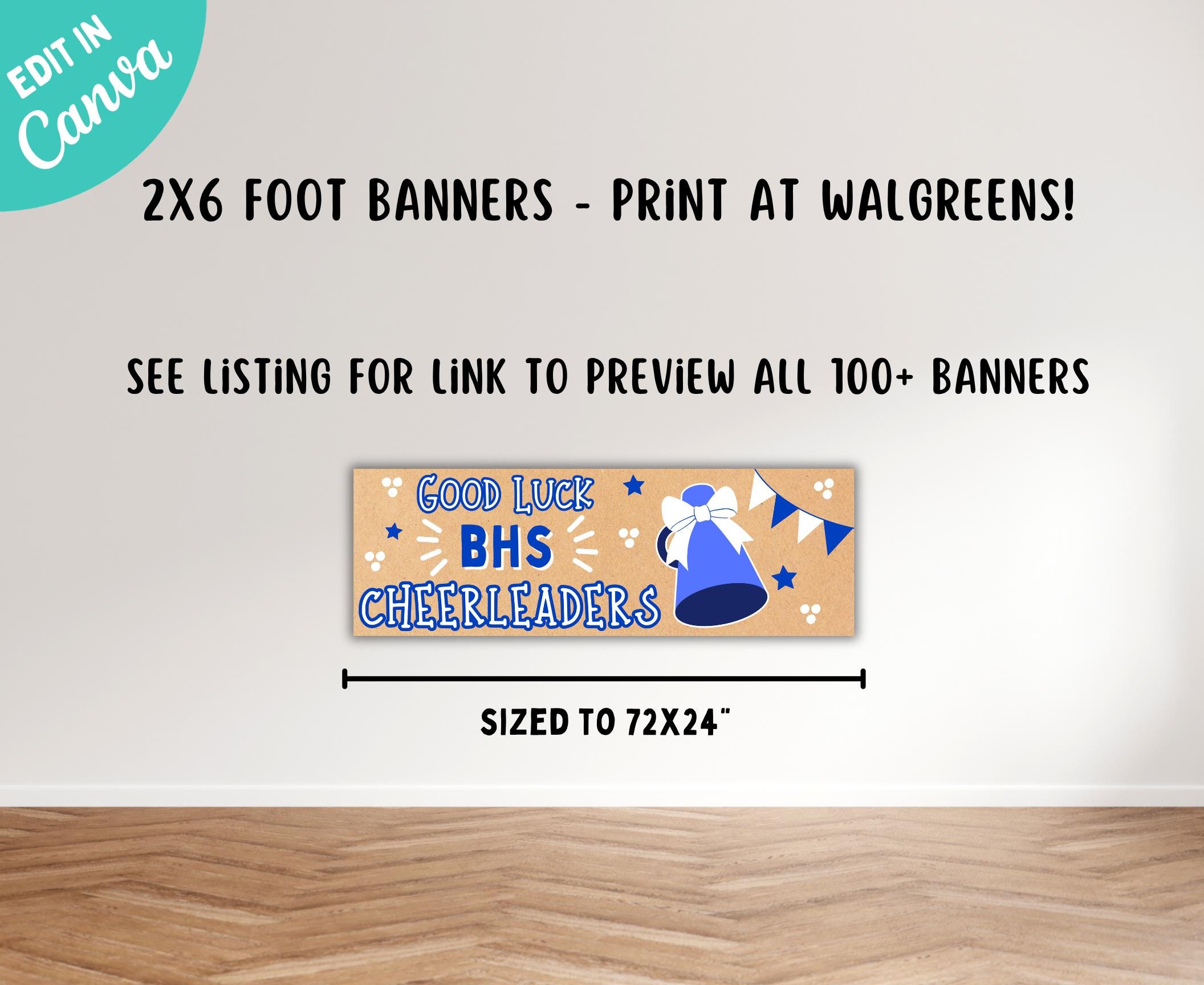 Walgreens Banner Templates for Printing, 2x6 Foot Banners to Print, 100 ...