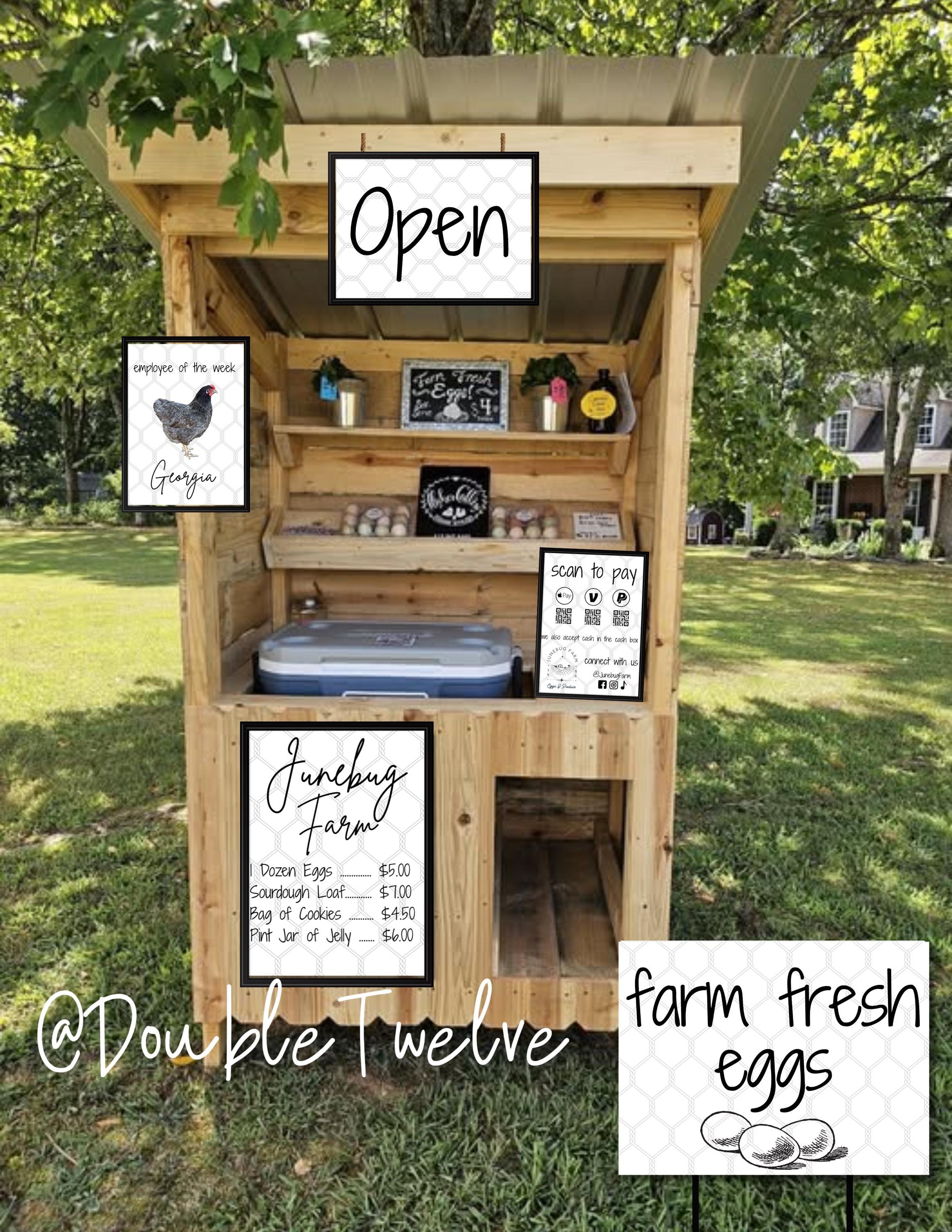Farm Stand Signs Bundle, Farming Business Store Printables, Scan to Pay ...