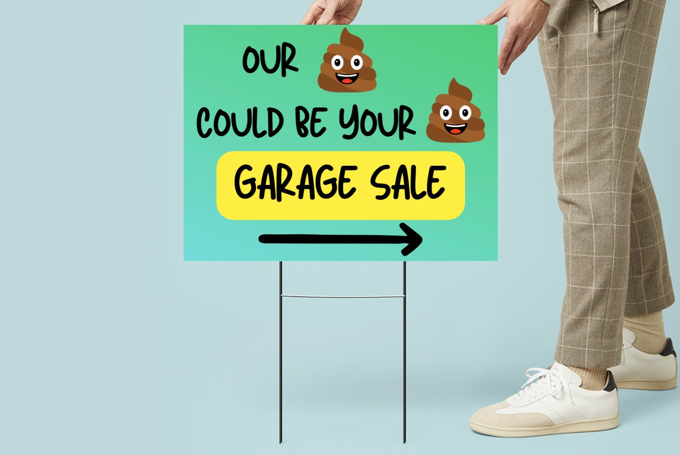 Funny Garage Sale Sign, Printable Yard Sale Banner, Community Garage ...