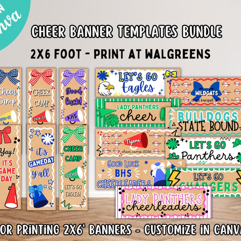 Cheering Banner Example Cheer Banners - Etsy