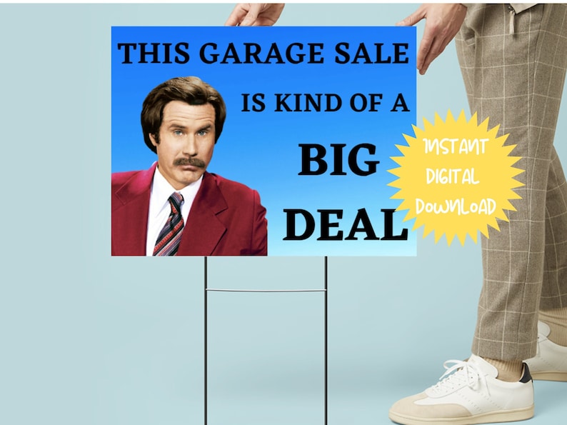 Funny Garage Sale Sign Printable Yard Sale Posters Ron - Etsy