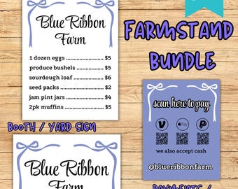 Farmstand Signs Bundle, Farm Store Business Signage, Menu Price Sign Templates, Farmer’s Market Booth Display, Editable Canva Business Sign