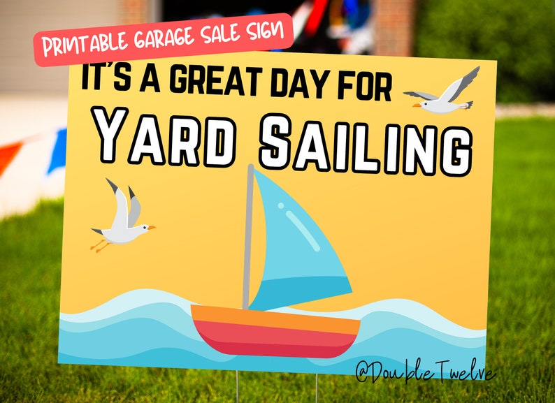 Funny Garage Sale Signs, DIY Printable Garage Yard Sale Poster ...