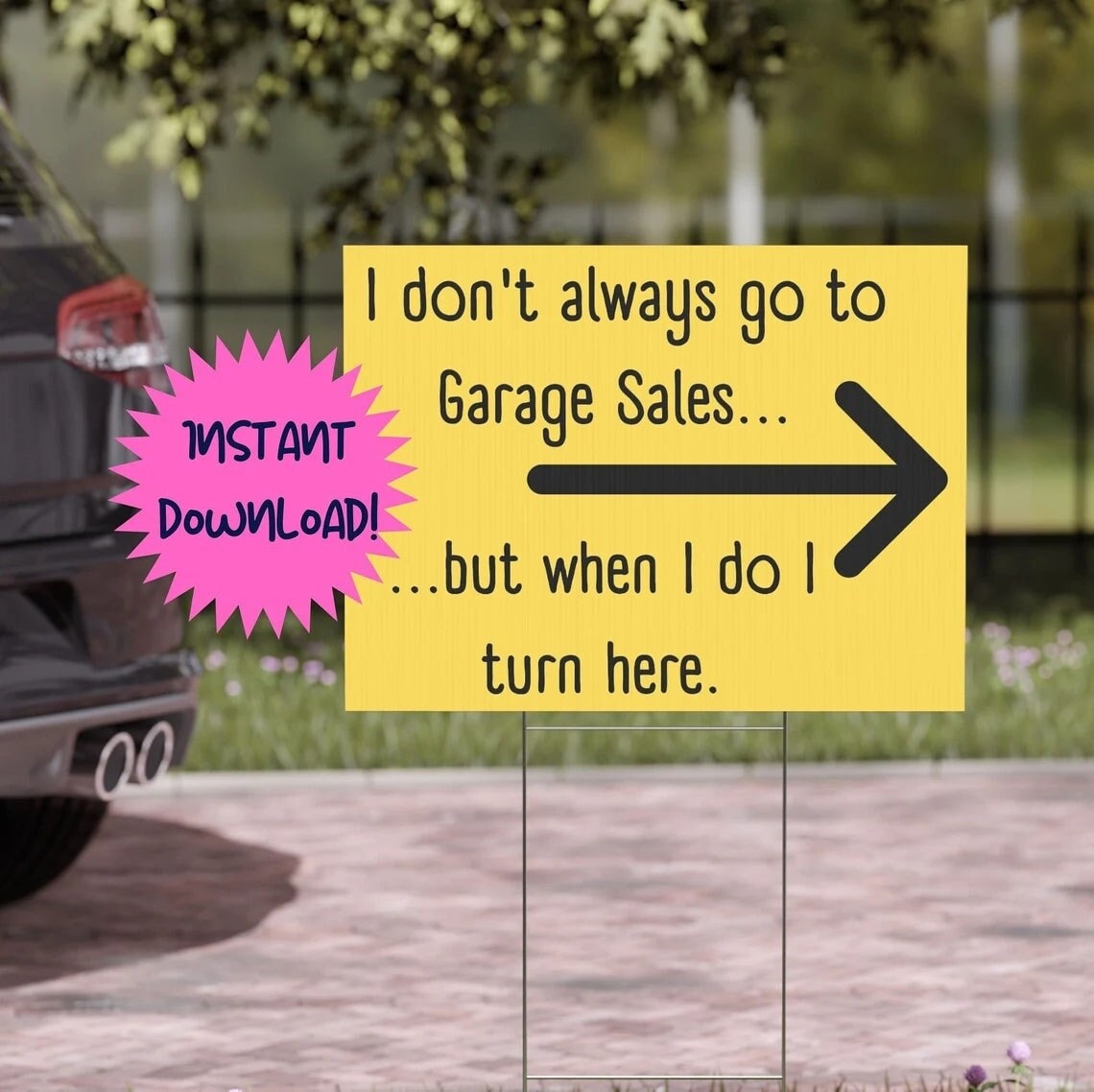 Funny Garage Sale Sign, Printable Yard Sale Banner, Community Garage