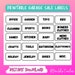 Garage Sale Sign, Set of 20 Printable Garage Sale Labels, Yard Sale ...